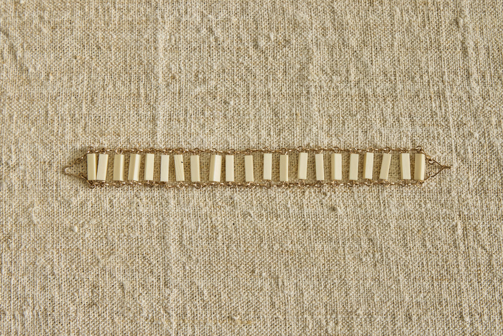 Nicky Kehoe - 1960s Ivory Link Bracelet