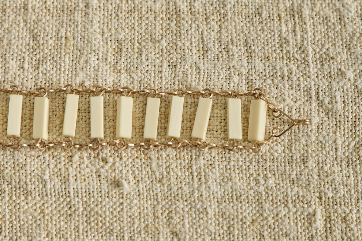 Nicky Kehoe - 1960s Ivory Link Bracelet