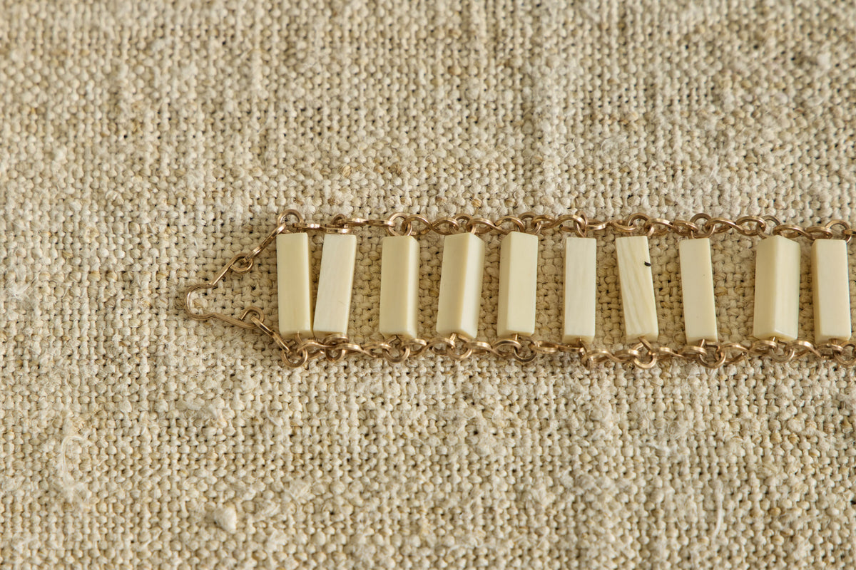 Nicky Kehoe - 1960s Ivory Link Bracelet