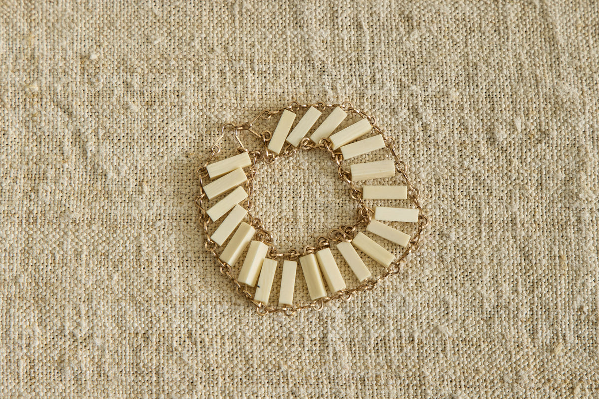 Nicky Kehoe - 1960s Ivory Link Bracelet
