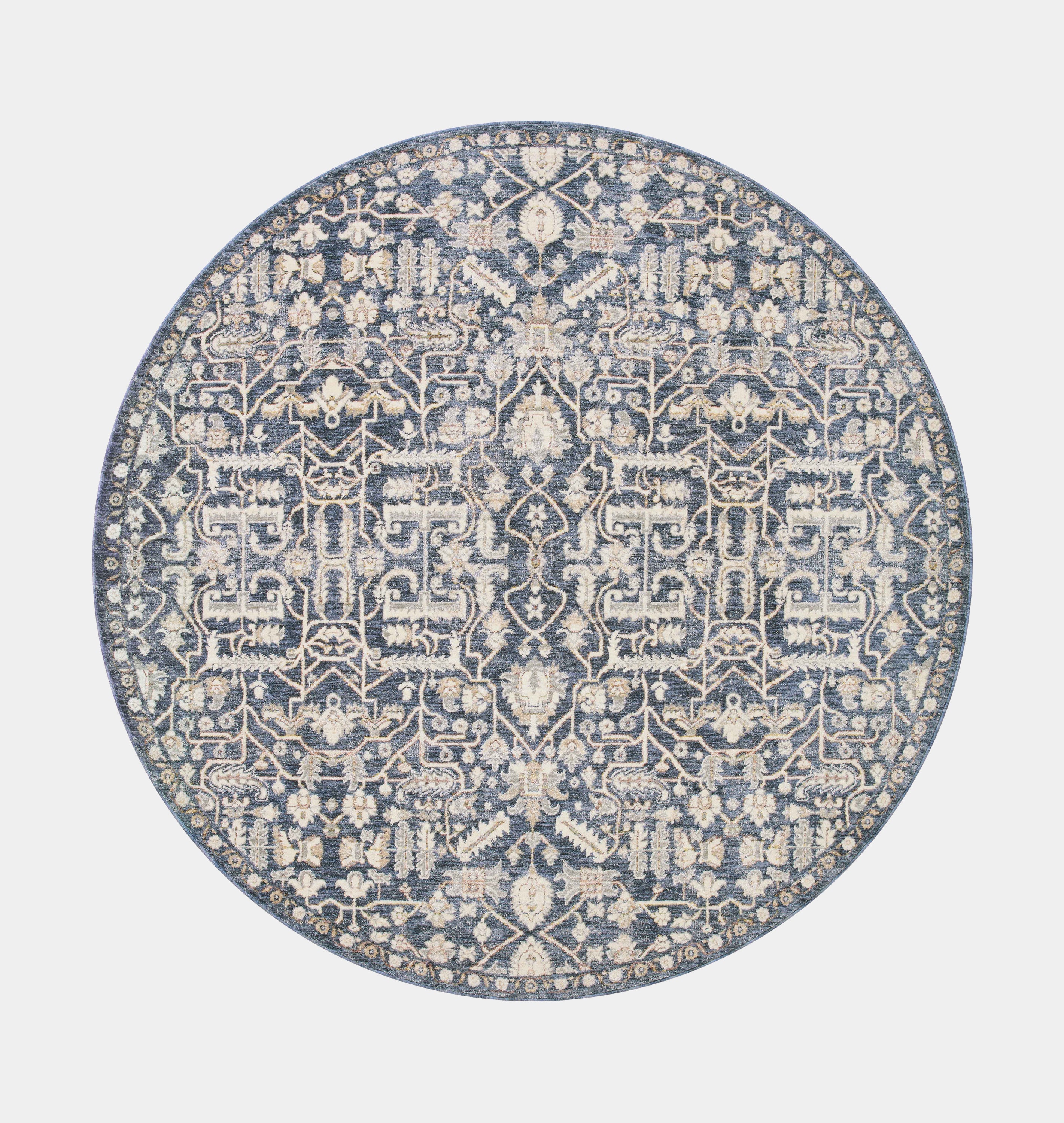 Amber Interiors - Zuma ZUM - 02 Blue / Ivory Area Rug